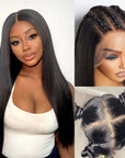 qvr wigs brazilian straight full lace with natural black color