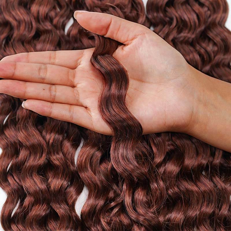 qvr hair reddish brown crochet hair soft touch