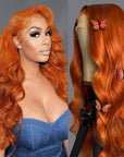 qvr human hair lace wigs 210% density with body wave