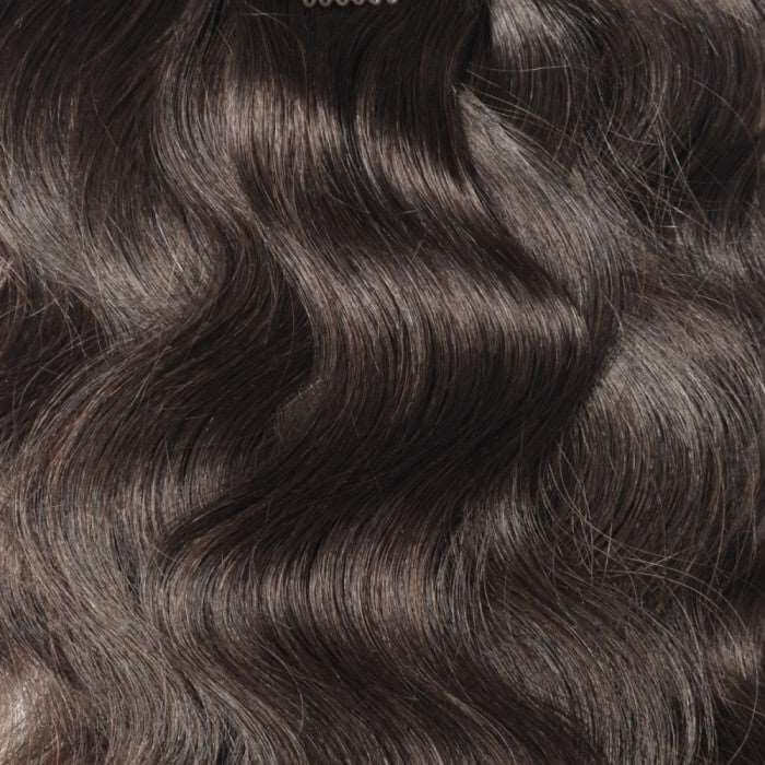chocolate brown seamless clip in hair extensions