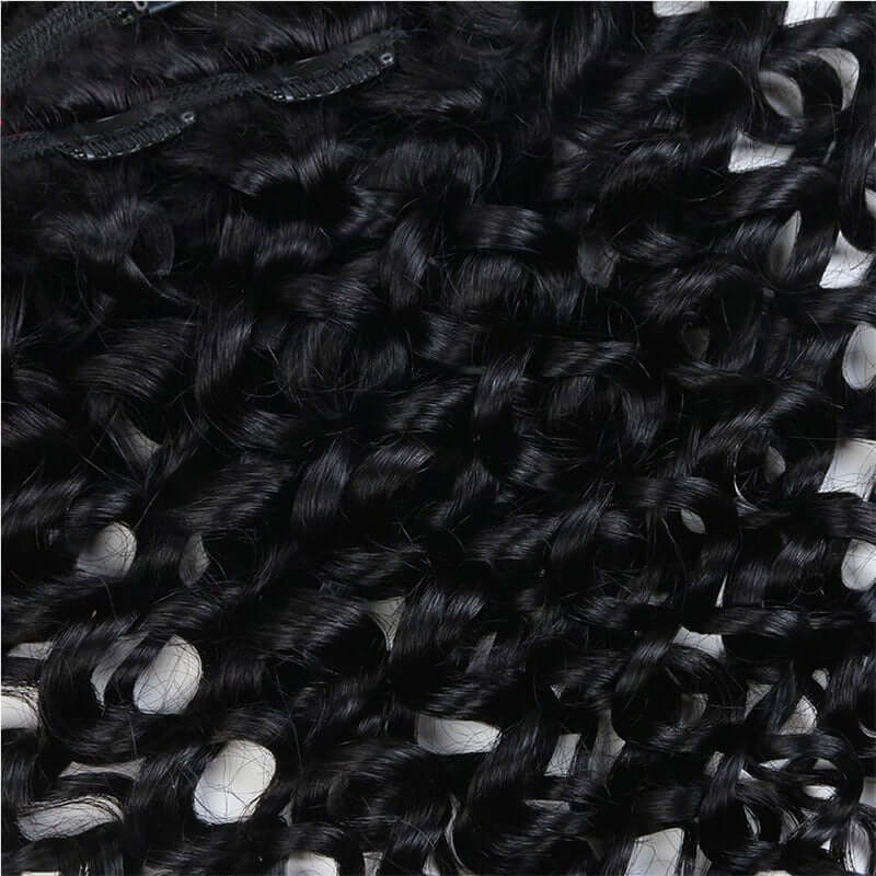 jerry curly human hair clip in hair extensions