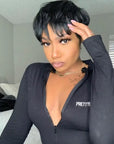 qvr wigs pixie cut short hair wig for black women