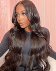 body wave human hair wigs for black women with bleach knots