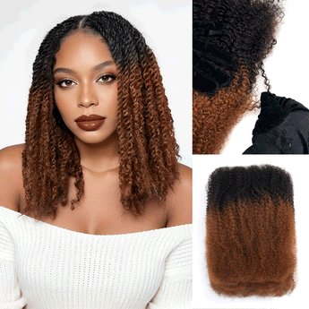 P3G5|Ombre Brown #T1B/30 Afro kinky Bulk Human Hair