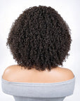 QVR 4C Edges Kinky Curly 9x6 Lace Short Bob Wigs Glueless Human Hair Wig