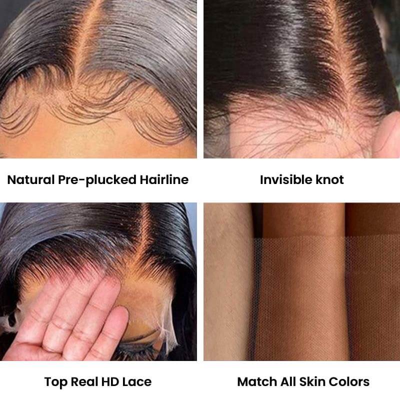 QVR Glueless 5x5 HD Lace Closure Curly Human Hair HD Wig Undetectable Lace