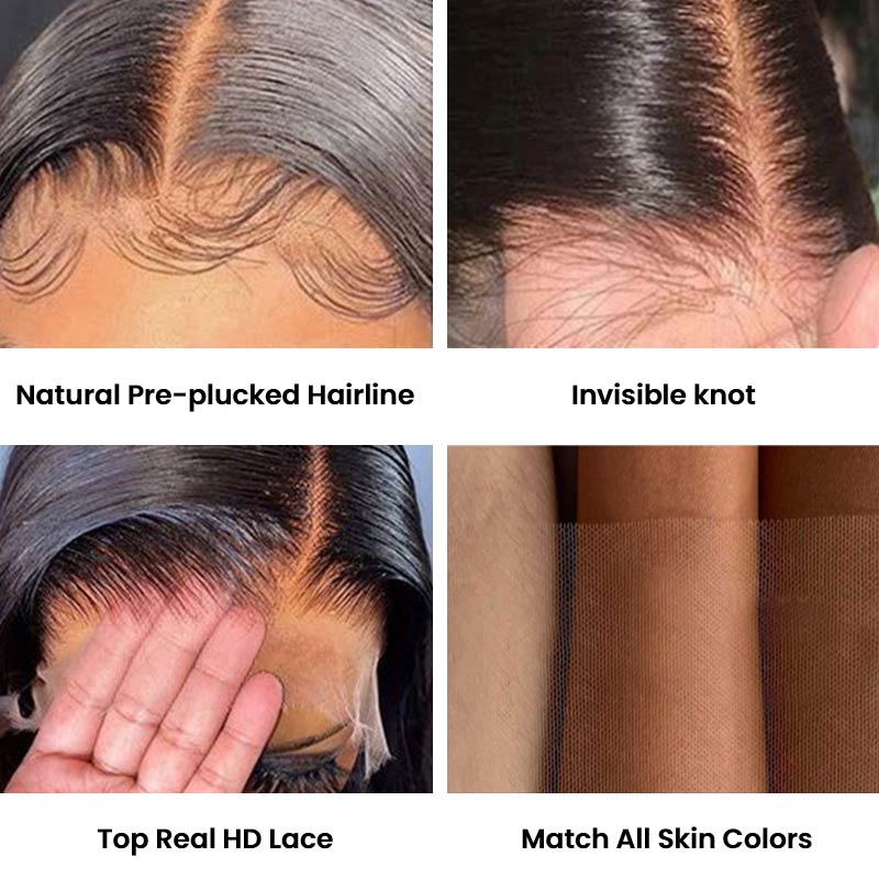 QVR Real Glueless Body Wave Perruques Indétectables Hd Lace Frontal Wig 13x4Lace Frontal Wig