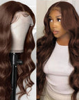 qvr glueless human hair wigs, designed for a sleek and stylish straight or body wave look