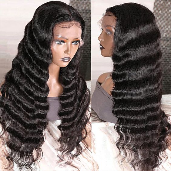 qvr lace human hair wigs, women’s deep wave style