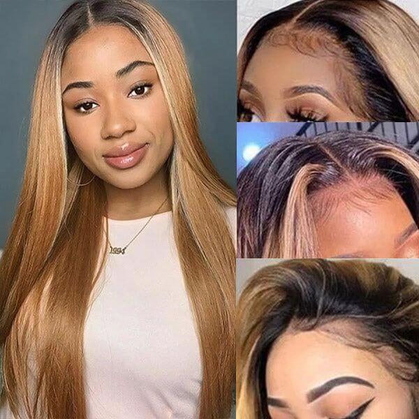 qvr wigs straight 1b 27 honey blonde style