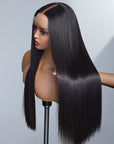 effortless glueless wear and go wig with natural-looking straight hair