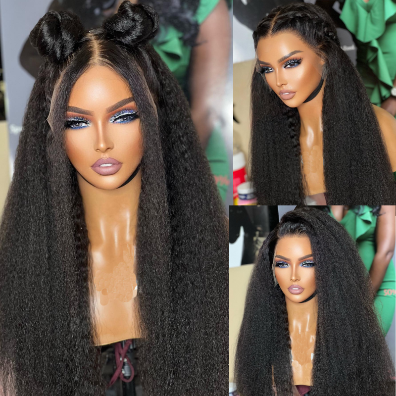 full lace wigs kinky straight for effortless black hair