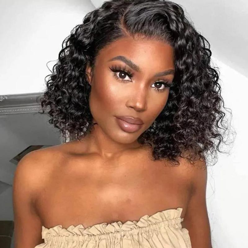 protective water wave bob wigs, soft-textured short bob wigs for Black beauty