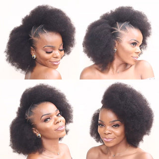 QVR Brazilian Remy Hair Afro kinky Curly Bulk Human Hair For