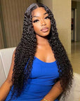 qvr hd lace wigs breathable glueless curly frontal wig for black women