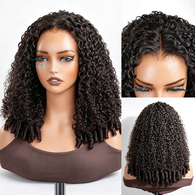 QVR Burmese Curly 5X5 Lace Closure Wig Wear To Go 4Pre Design Virgin Human Hair Wigs