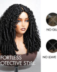 QVR Kinky Curly V Part Wigs Human Hair Beginner Friendly No Leave Out