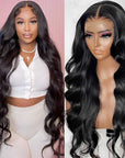 hd lace wigs human hair 30inch body wave lace front wig for black women
