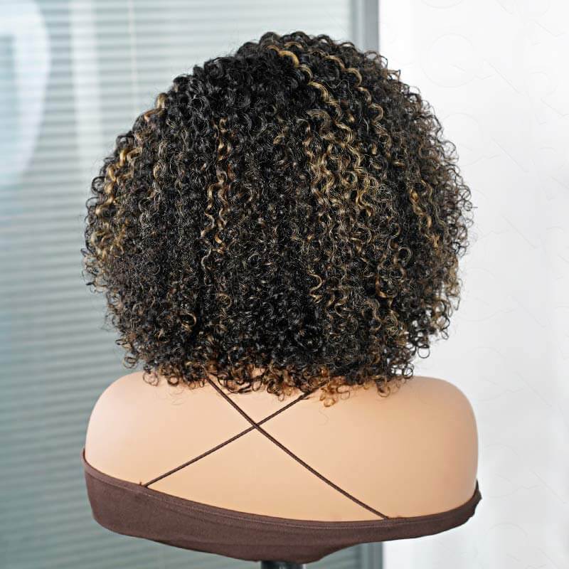no split ends human hair wigs short curly cut style