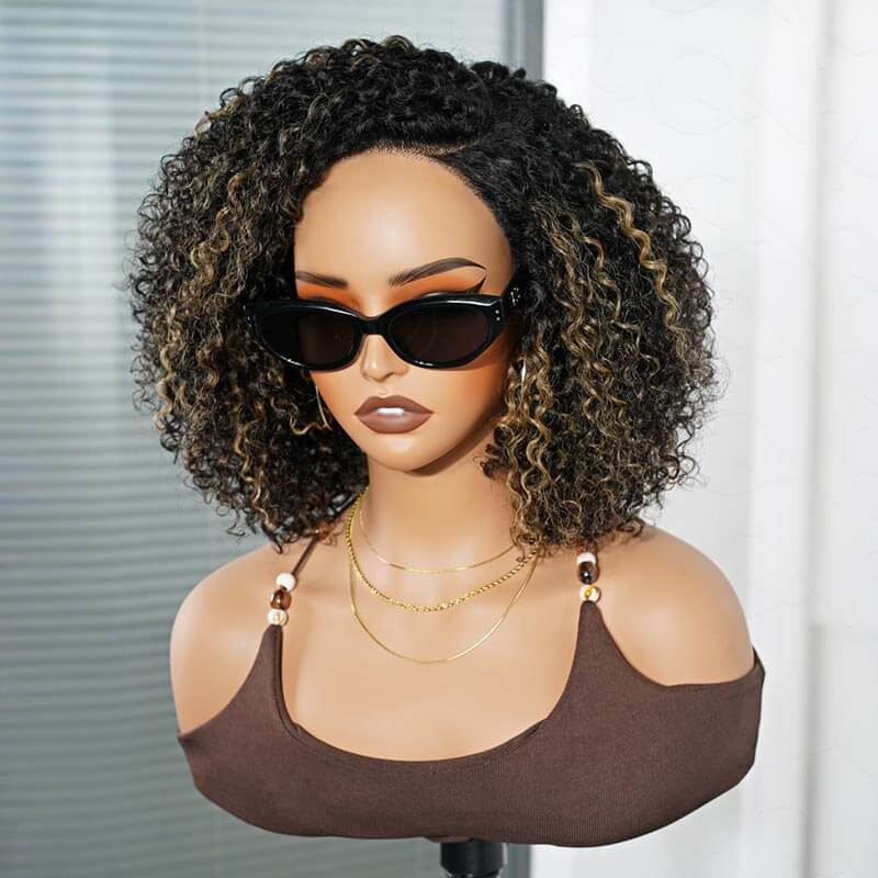 human hair wigs 1b/27 colored side part desigin