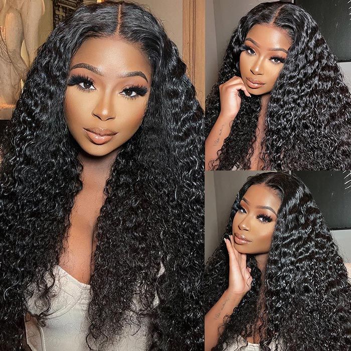 glueless pre-cut 13x4 HD lace frontal human hair wear and go wigs