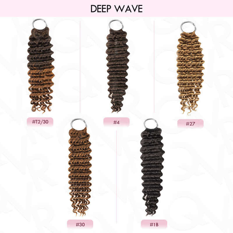 qvr deep wave crochet human hair extensions color chart