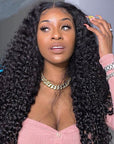 qvr hd lace wigs human hair glueless curly lace front wig