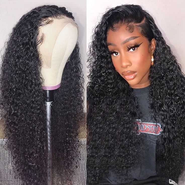 hd lace wigs human hair 13x4 curly lace front wig with baby hair