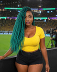 MATCH SALE|QVR Blue Afro Kinky Bulk Human Hair