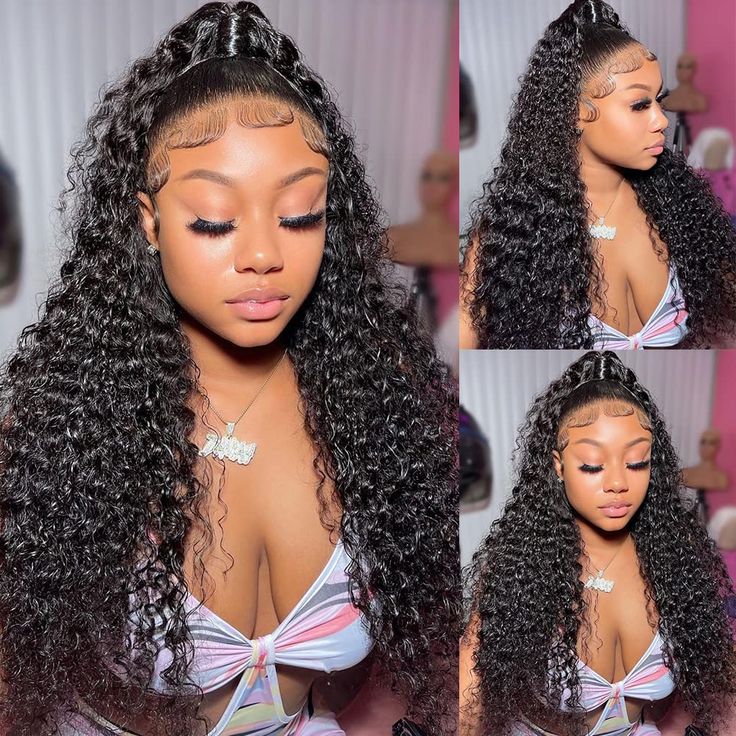 hd lace wigs human hair pre-plucked curly wig for everyday wear