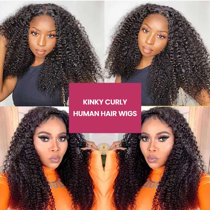 qvr hd lace wigs virgin human hair kinky curly wig for black women with natural texture