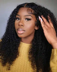 QVR natural-looking kinky curly wear and go glueless wig