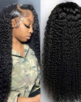 defined curls human hair wear and go wigs with 4x4 closure