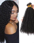 qvr jerry curly natural black mongolian human hair bundles