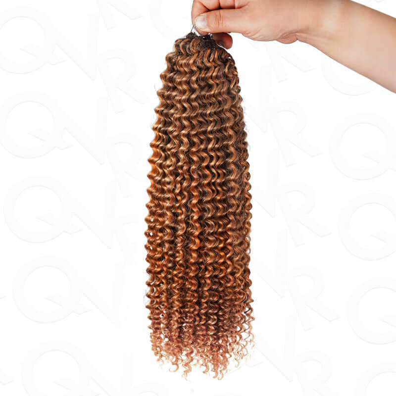 #P2/30/27 small kinky curly machine made crochet hair 100% human hair