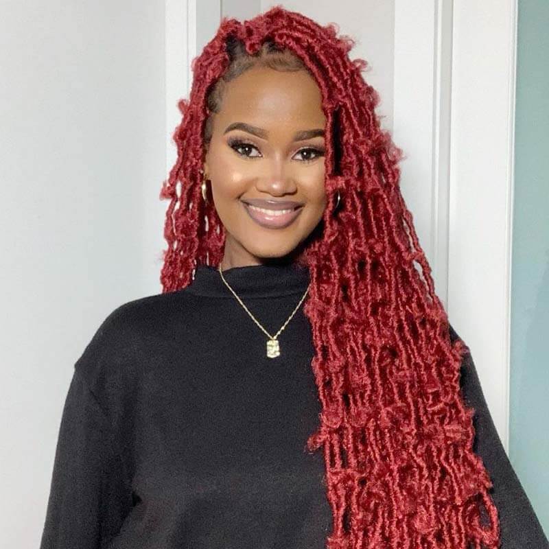 red hair kinky bulk human hair 