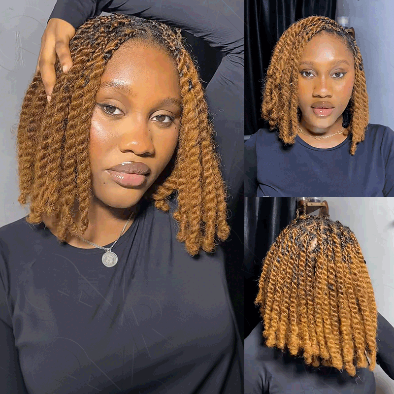 qvr affordable virgin human hair afro kinky bulk auburn colored