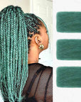 qvr green color afro kinky bulk human hair extensions
