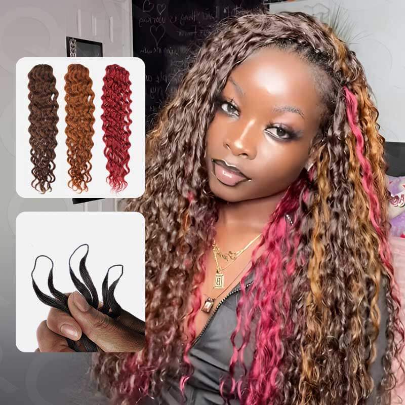 qvr highlight 4/30/530 water wave crochet hair human hair extensions