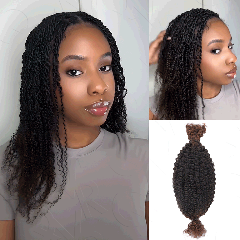 QVR Ombre Spring Twist Hair T1B/4 Type 3C 4A Hair Extensions – QVR Hair
