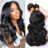 qvr natural black body wave virgin human hair bundles