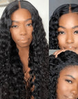 voluminous water wave wear and go wig with HD lace closure