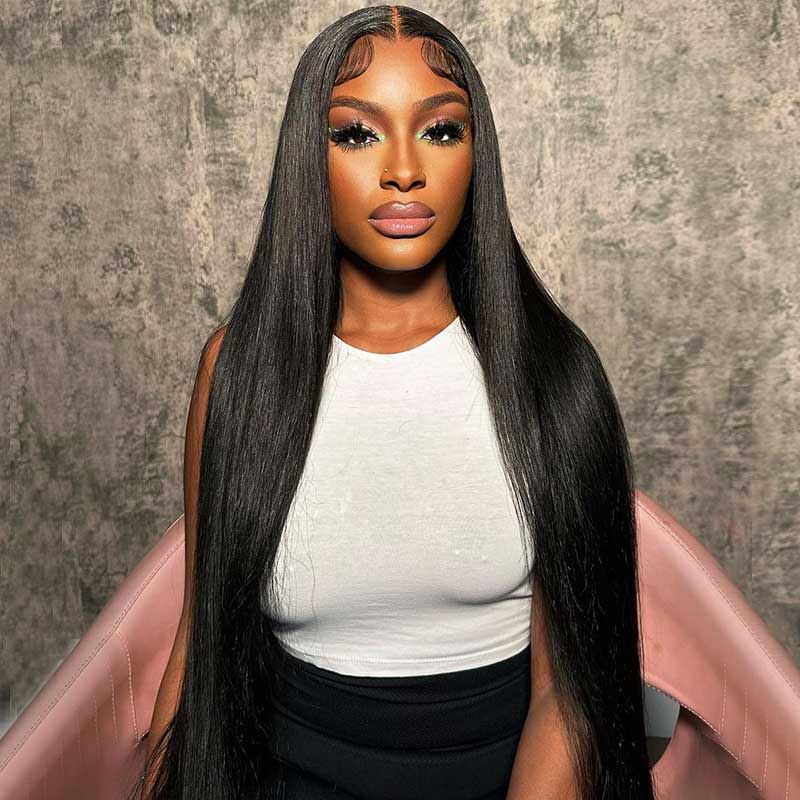 glueless human hair wear and go wig with HD lace