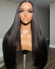 beginner-friendly straight human hair wear and go wig with HD lace