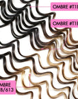 QVR Deep Wave Crochet Hair Sun-Kissed Blonde Mixed Highlights Machine Made Feather Human Hair Extension