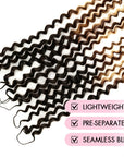 QVR Sun-Kissed Blonde Mixed Highlights Afro Kinky Curly Feather Crochet Human Hair Miracle Knots Crochet Weave Hair Extensions