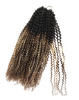 QVR Sun-Kissed Blonde Mixed Highlights Afro Kinky Curly Feather Crochet Human Hair Miracle Knots Crochet Weave Hair Extensions