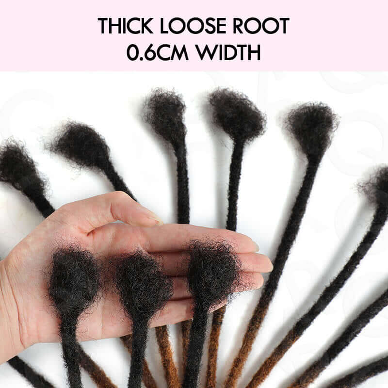 thick loose root human hair dreadlock extensions