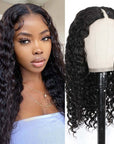 water wave v part wig on influencer vs on wig stand