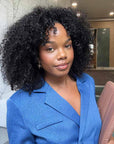 QVR Kinky Curly V Part Wigs Human Hair Beginner Friendly No Leave Out